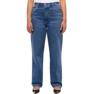 Abercrombie & Fitch Ultra High Rise 90 Straight Jeans Medium Blue Women 4s/27